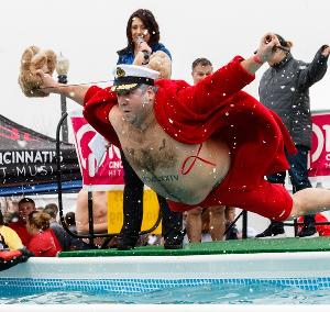 (So, obviously - at least I hope it's obvious - this pic is not me. Just some crazy dude from last year's plunge!)